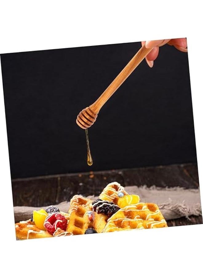 Olive Wood Honey Stick Wooden Honey Sticks Honey Stirrer Honey Jar Dipper Honey Stirring Scooper Honey Stirring Dipper Honey Mixing Sticks Bamboo Dipper Server Household re-usable