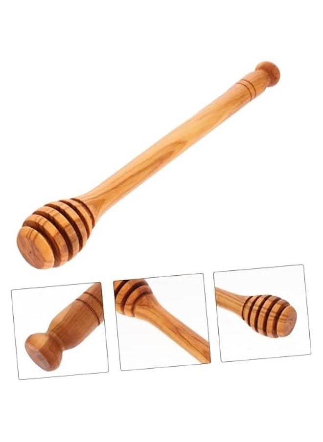 Olive Wood Honey Stick Wooden Honey Sticks Honey Stirrer Honey Jar Dipper Honey Stirring Scooper Honey Stirring Dipper Honey Mixing Sticks Bamboo Dipper Server Household re-usable