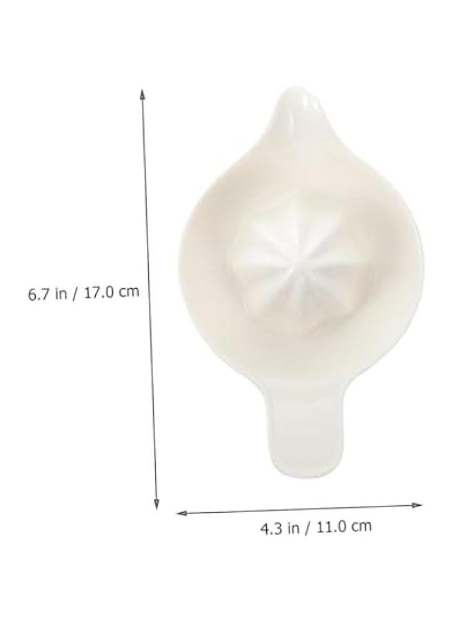 Manual Juicer Orange Portable Juicer Citrus Press Kitchen Press Tool Lemon Rotation Squeezer Fruit Reamer Pomegranate Juicer Hand Fruit Squeezer Lime Juicer Press Ceramics White