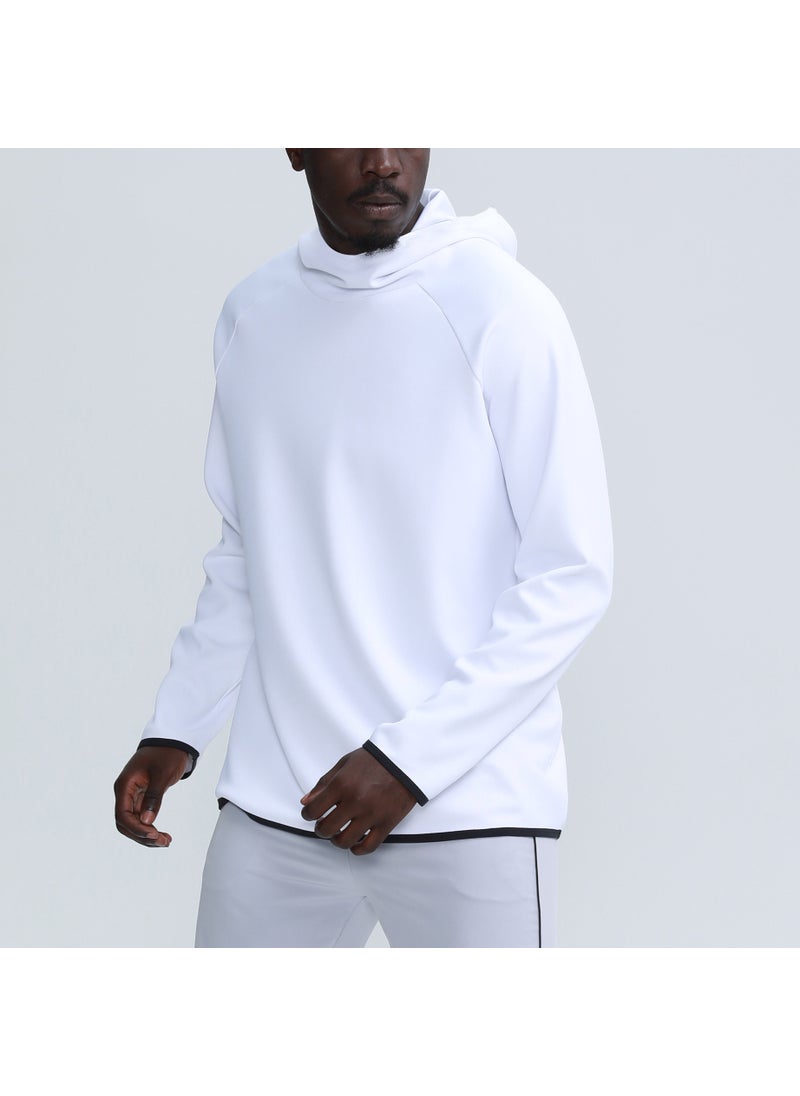 Brand Casual Hooded Mens Sportswear Sweatshirt White