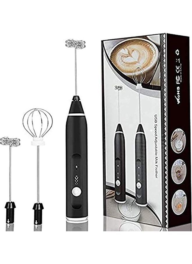 3-Piece Electric Milk Frother And Whisk Set Multicolour