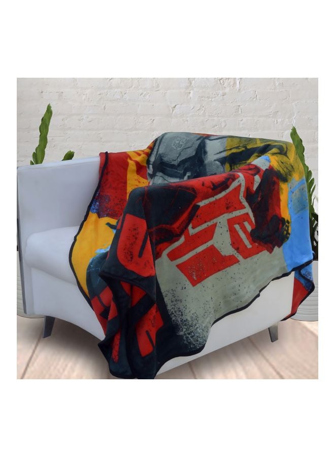 Transformer Printed All Seasons Blanket Fleece Red/Yellow/Blue 120x140cm