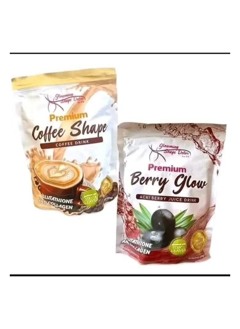 Premium coffee shape and berry glow