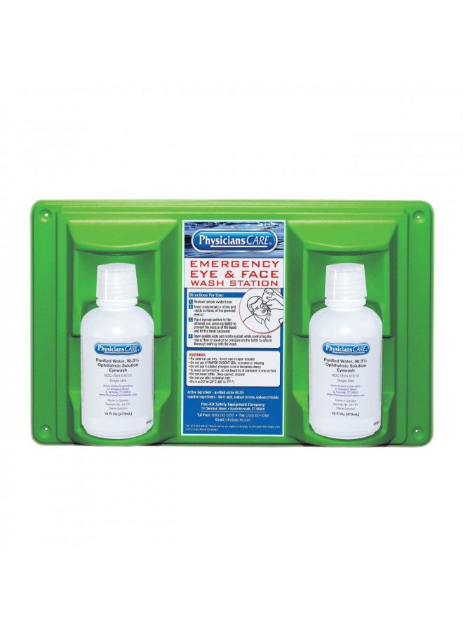 PhysiciansCare Eye Wash Station, Double 16 oz. Bottle