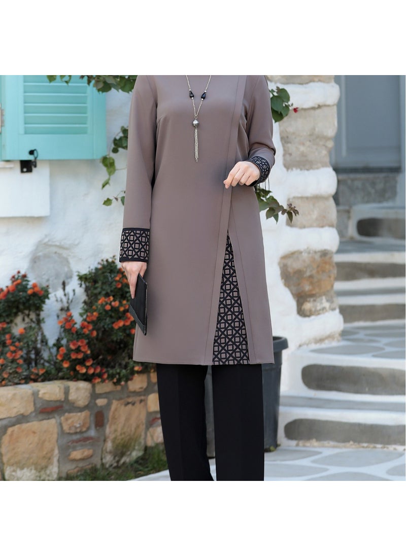 Arab womens clothing Middle East new suit dubai abaya two-piece muslim clothing Southeast Asia clothing Grandma Gray