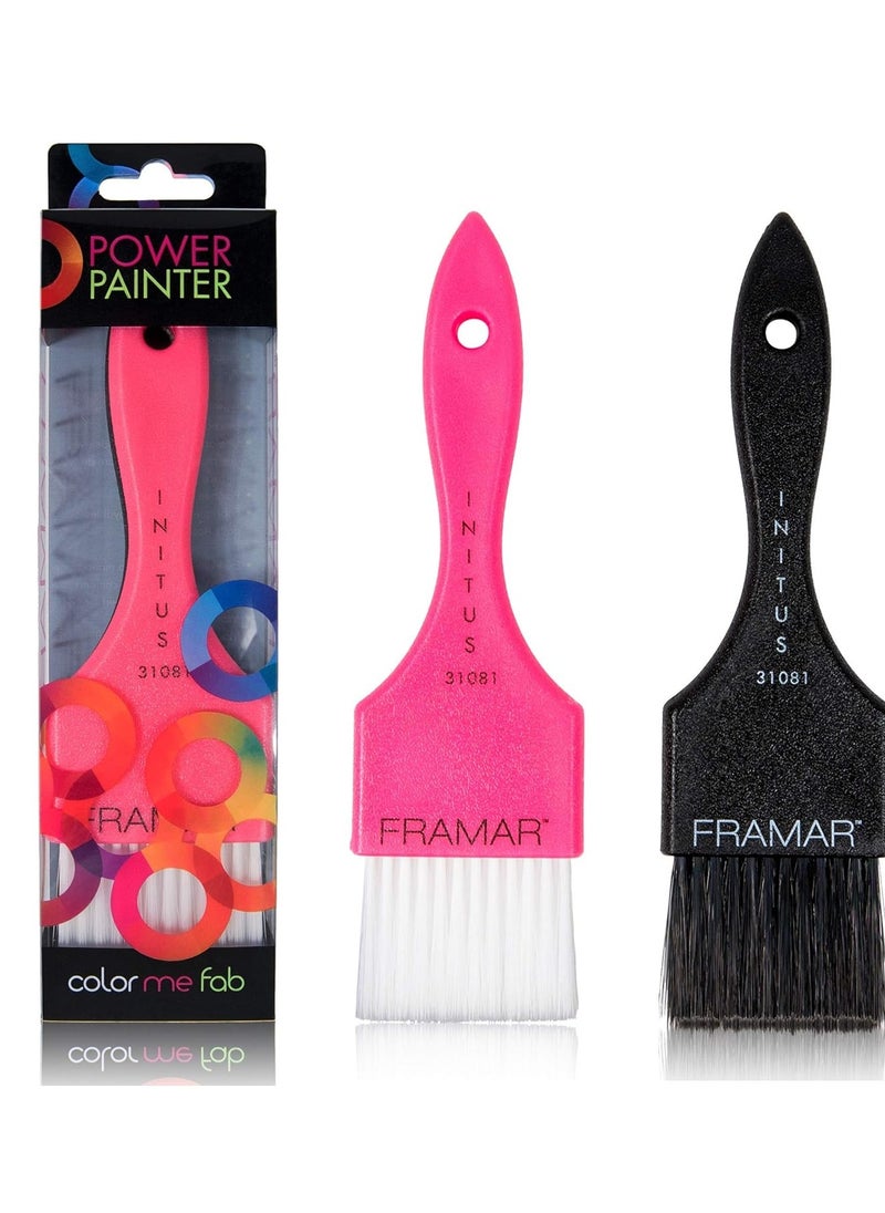 Framar Power Painter Hair Dye Brush - Hair Coloring Brush, Hair Dying Brush to Apply Hair Color, Blending Hair Color Brush Set, Balayage Tools, Dye Application Brush to Paint Hair, Tint Brush - 2 Pk