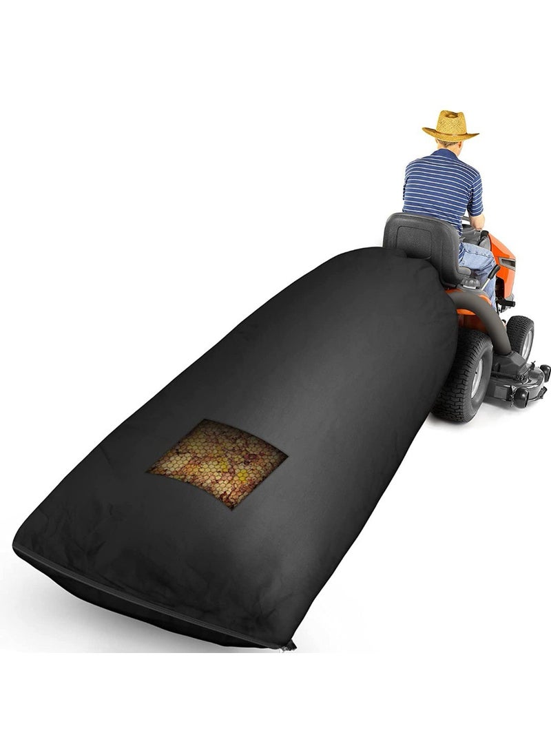 Garden storage bag lawn tractor leaf storage bag garden fallen leaves collection bag garden sweeper storage bag Black