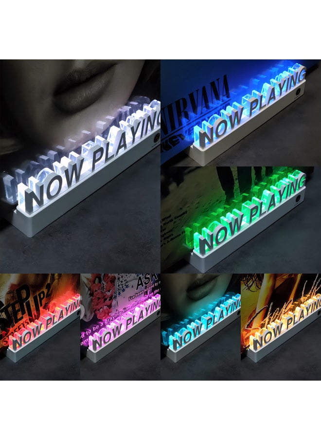 LIGOLIG Now Playing Vinyl Record StandVinyl Record Holder Wall Mount Multiple Lighting Colors LED Lights Play Music Collection Display