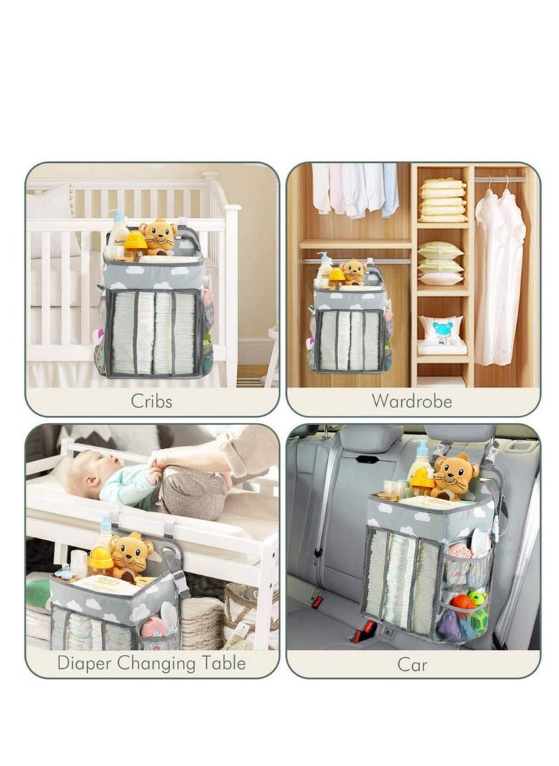 Baby Crib Hanging Storage Bag Diaper Nappy Organizer Cot Bed Organizer Bag Infant Essentials Diaper Caddy Kids Crib Bedding Sets