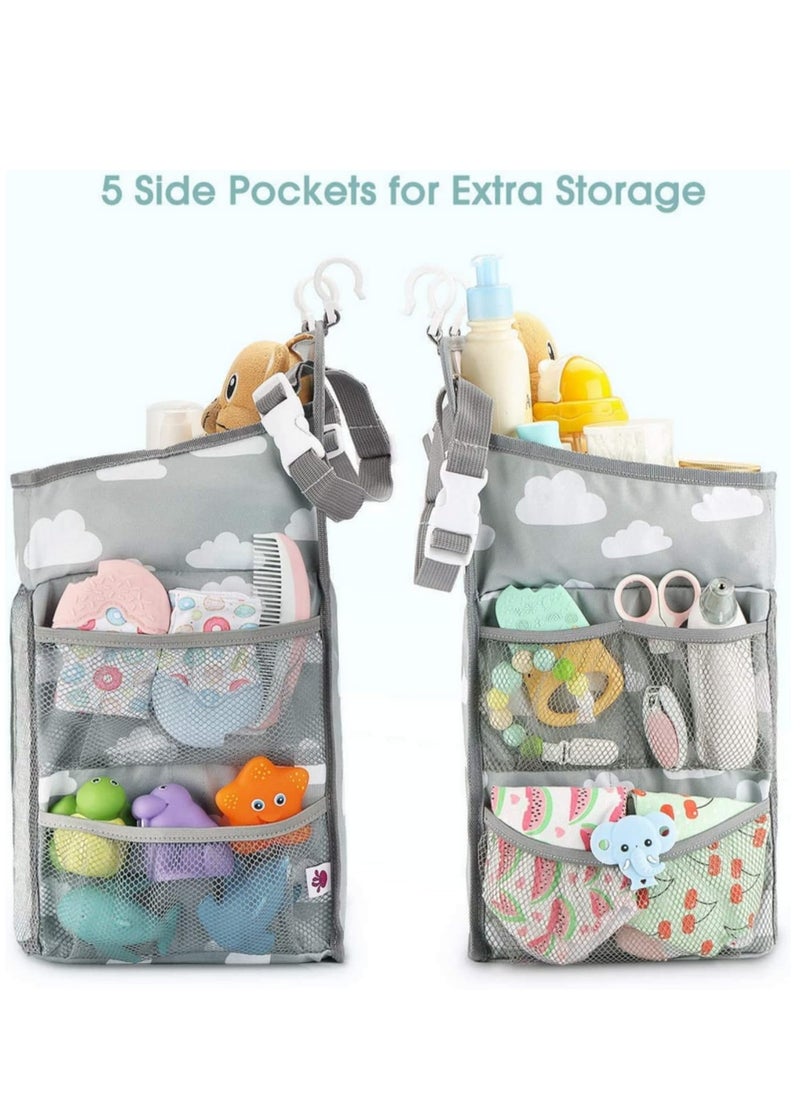 Baby Crib Hanging Storage Bag Diaper Nappy Organizer Cot Bed Organizer Bag Infant Essentials Diaper Caddy Kids Crib Bedding Sets