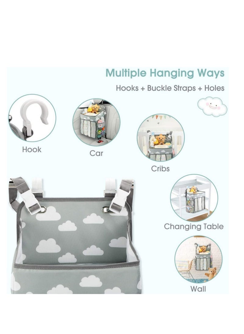 Baby Crib Hanging Storage Bag Diaper Nappy Organizer Cot Bed Organizer Bag Infant Essentials Diaper Caddy Kids Crib Bedding Sets