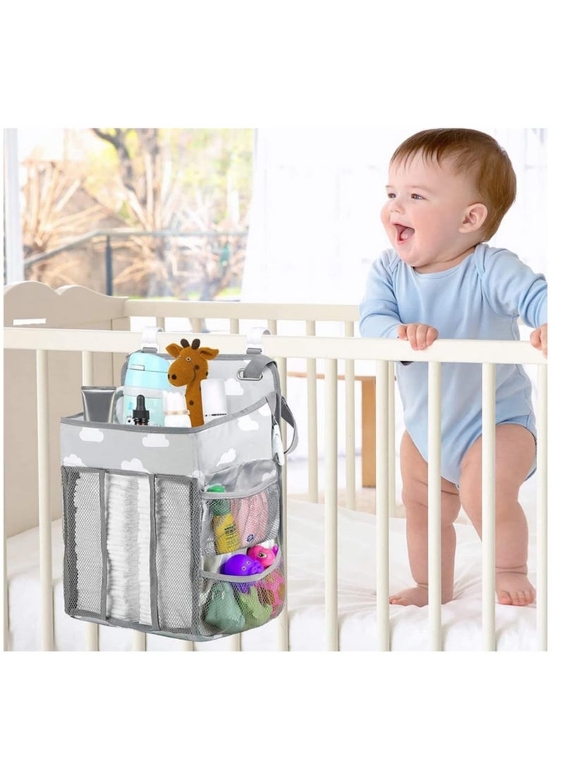Baby Crib Hanging Storage Bag Diaper Nappy Organizer Cot Bed Organizer Bag Infant Essentials Diaper Caddy Kids Crib Bedding Sets