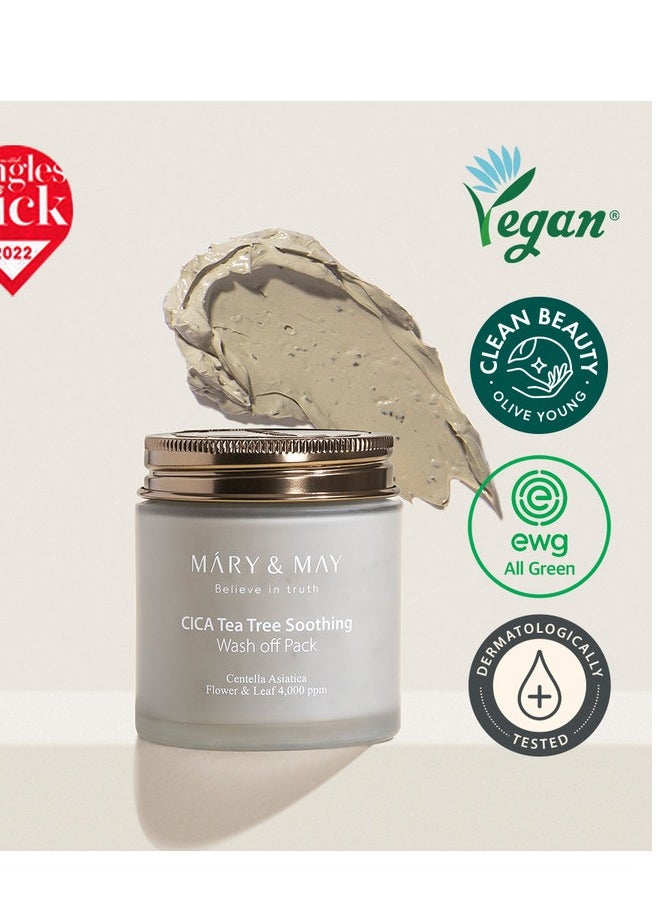 Mary&May Vegan CICA TeaTree Soothing Wash off Pack 125g