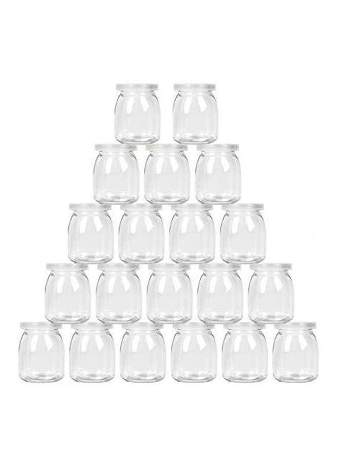 20-Piece Jar With Lid Clear 20 x 100ml