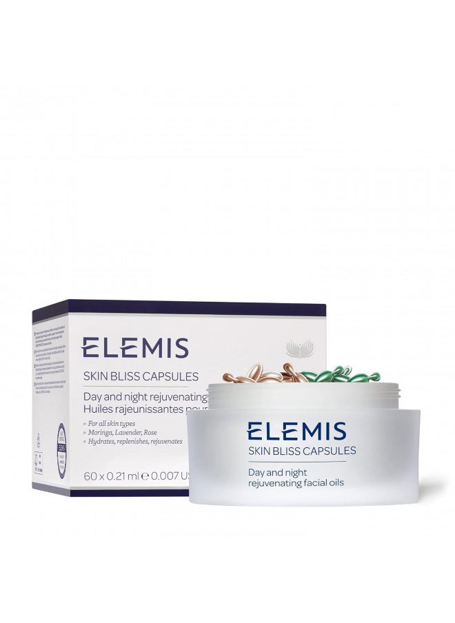 ELEMIS Skin Bliss Capsules | Antioxidant-Rich Anti-Aging Day and Night Face Oils Purify, Replenish, and Nourish the Skin | 60 Count