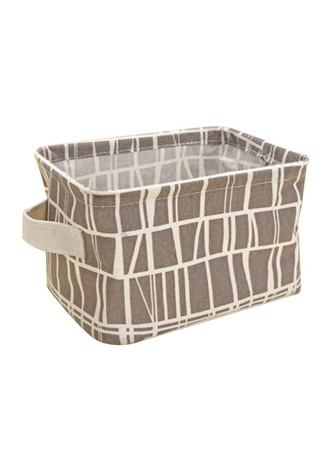 Fabric Sndries Storage Basket Brown