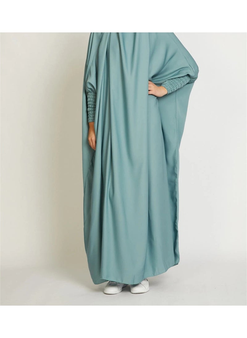 Elegant Solid Color Long Robe for Women Light green