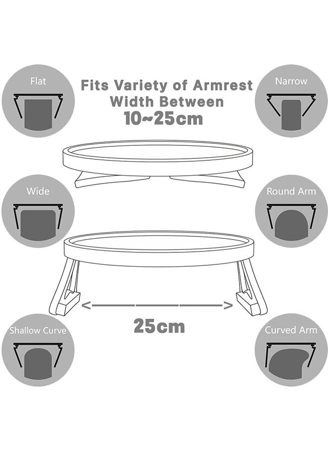 Sofa Arm Clip Table,Couch Arm Tray Table,Stable Sofa Arm Table for Eating and Drink Table,Home Clip On Tray Sofa Table for Wide Couches.