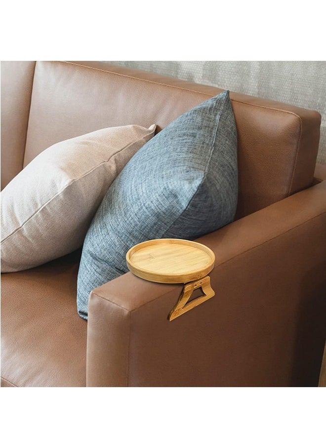 Sofa Arm Clip Table,Couch Arm Tray Table,Stable Sofa Arm Table for Eating and Drink Table,Home Clip On Tray Sofa Table for Wide Couches.