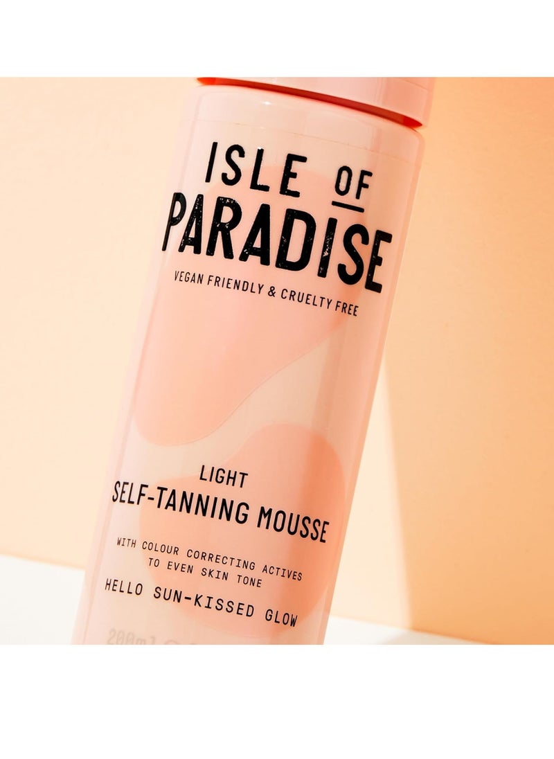 Self Tan Mousse Light 200 ml Self Tanning Foam Natural Ingredients and Vegan packaging may vary