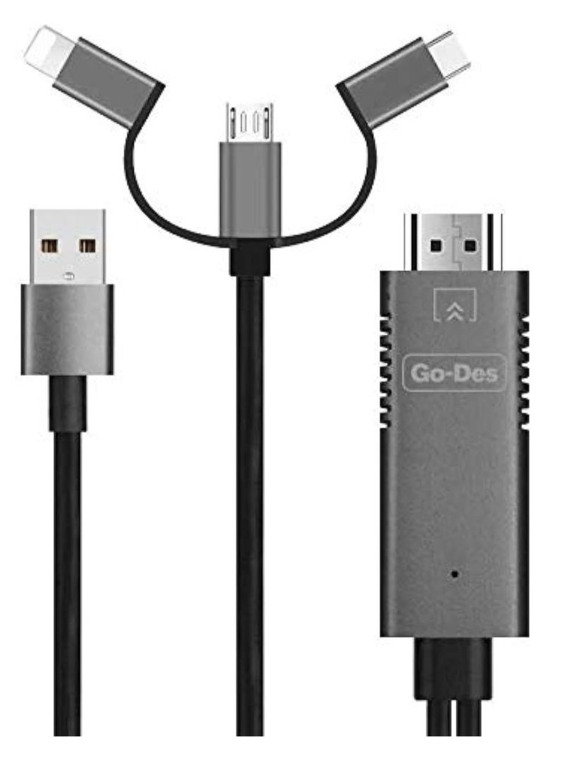 NEW Plug and Play Mobile Phone Cable – Fast Charging & High-Speed Data Transfer for Android/iOS Devices