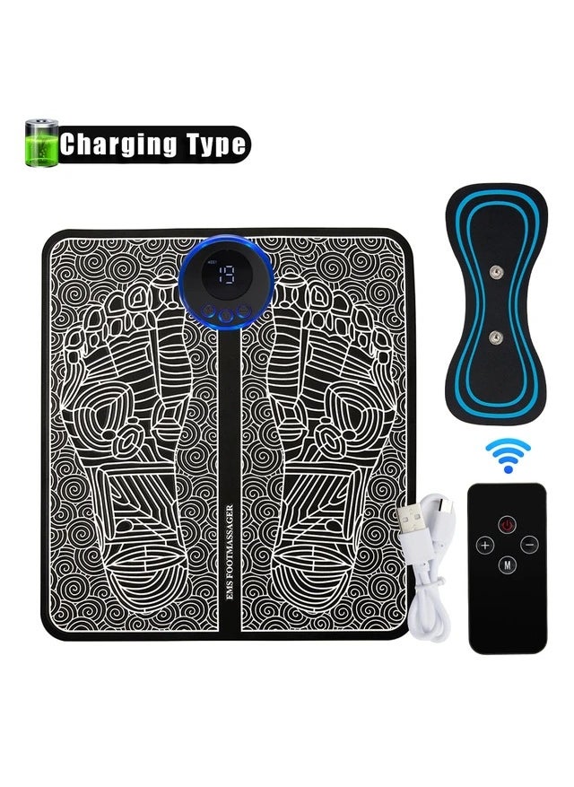 Intelligent EMS Foot Massage Mat Pulse TherapyRemote Control +1 cervical spine sticker Remote Control +1 cervical spine sticker