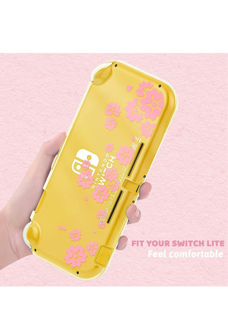 Protective Case for Nintendo Switch Lite 2019 Grip Cover with Shock-Absorption and Anti-Scratch Design, Sakura Flower Pattern