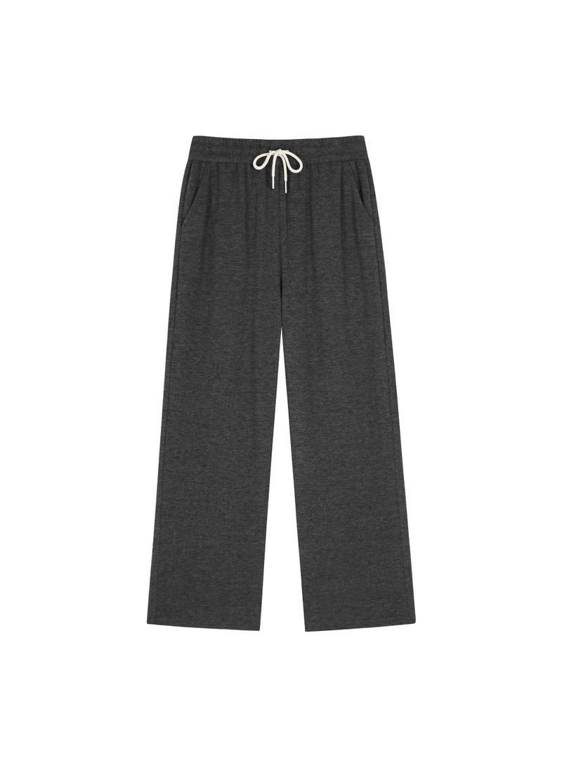 Plus Size Knitted Palazzo Pants for Women Heather gray