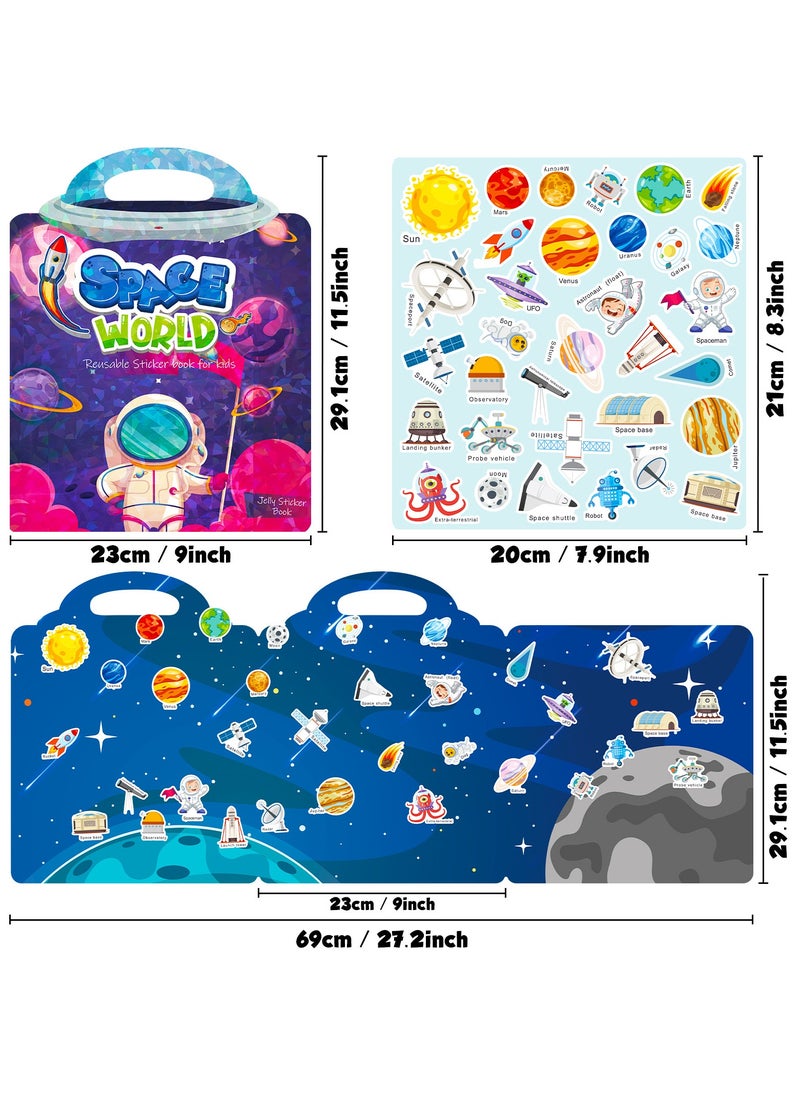 Reusable Sticker Books for Kids 2-4, 3 Sets Sticker Books for Toddlers 1-3, Toddler Sticker Book Age 2-4, Cute Waterproof Stickers for Kids Teens Girls Boys, Birthday Gifts