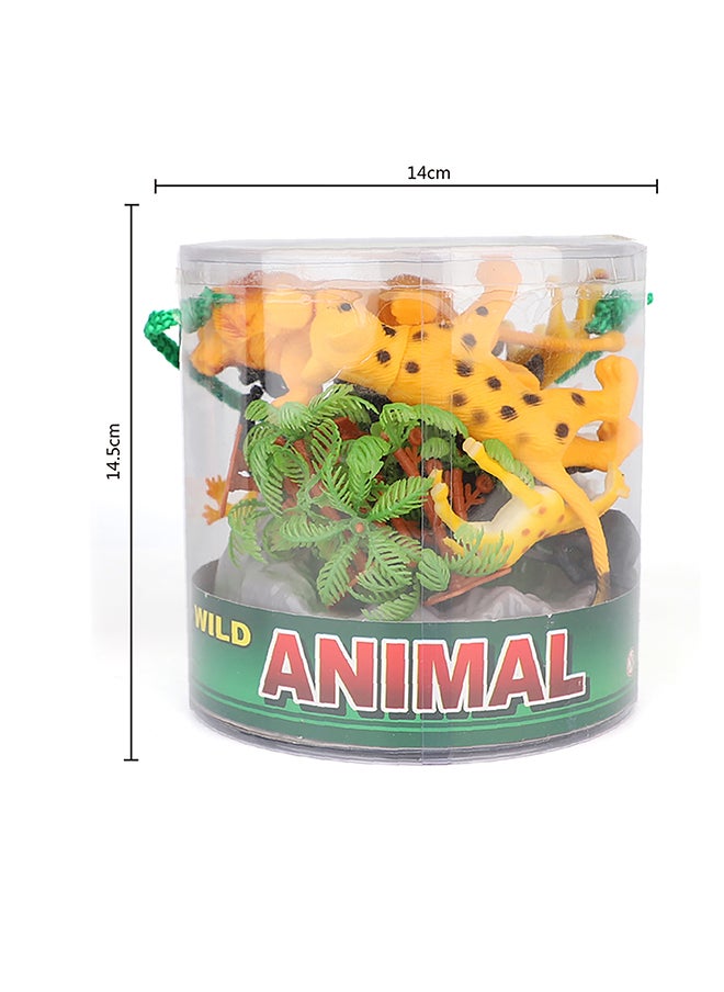 Galaxy Wildlife Explorer Animal Set - 18 Pieces | Diverse Animal Figurines with Palm Trees & Rock Accessories | Educational Safari Play for Kids