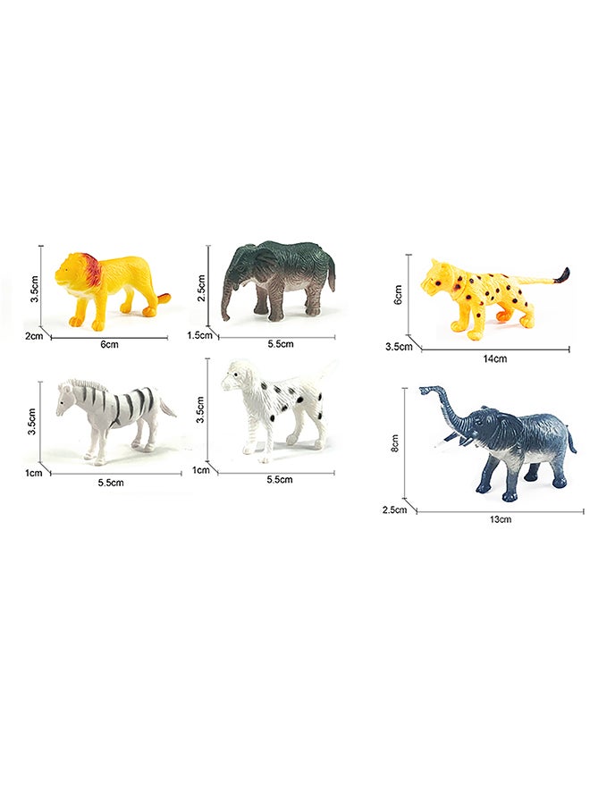 Galaxy Wildlife Explorer Animal Set - 18 Pieces | Diverse Animal Figurines with Palm Trees & Rock Accessories | Educational Safari Play for Kids