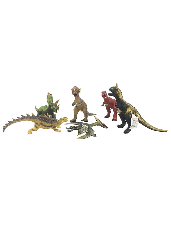 Galaxy Large Dinosaur Toy (Assorted) - 20-25 cm Soft Plastic Dinosaur Figurines with Unique Species - Educational Prehistoric Play for Kids (Ages 3+)