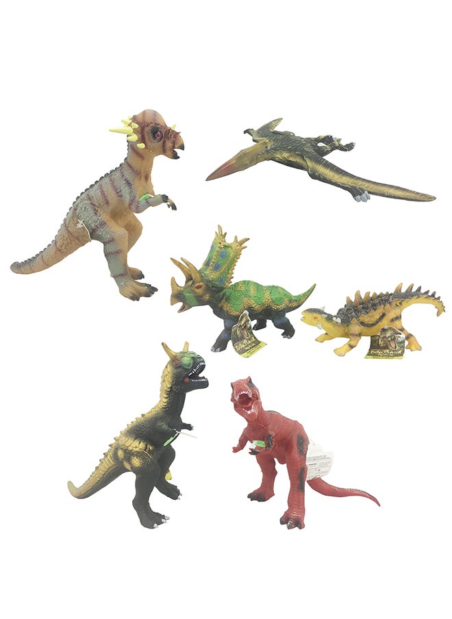 Galaxy Large Dinosaur Toy (Assorted) - 20-25 cm Soft Plastic Dinosaur Figurines with Unique Species - Educational Prehistoric Play for Kids (Ages 3+)