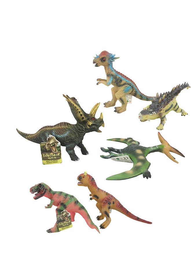 Galaxy Large Dinosaur Toy (Assorted) - 20-25 cm Soft Plastic Dinosaur Figurines with Vibrant Details - Educational Prehistoric Play for Kids (Ages 3+)