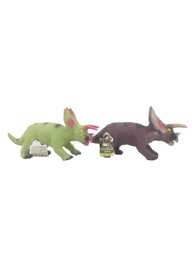 Galaxy Large Dinosaur Toy (Assorted) - 20-25 cm Soft Plastic Figurines - Green & Dark Purple Dinosaur Designs with Detailed Features - Educational Play for Kids (Ages 3+)