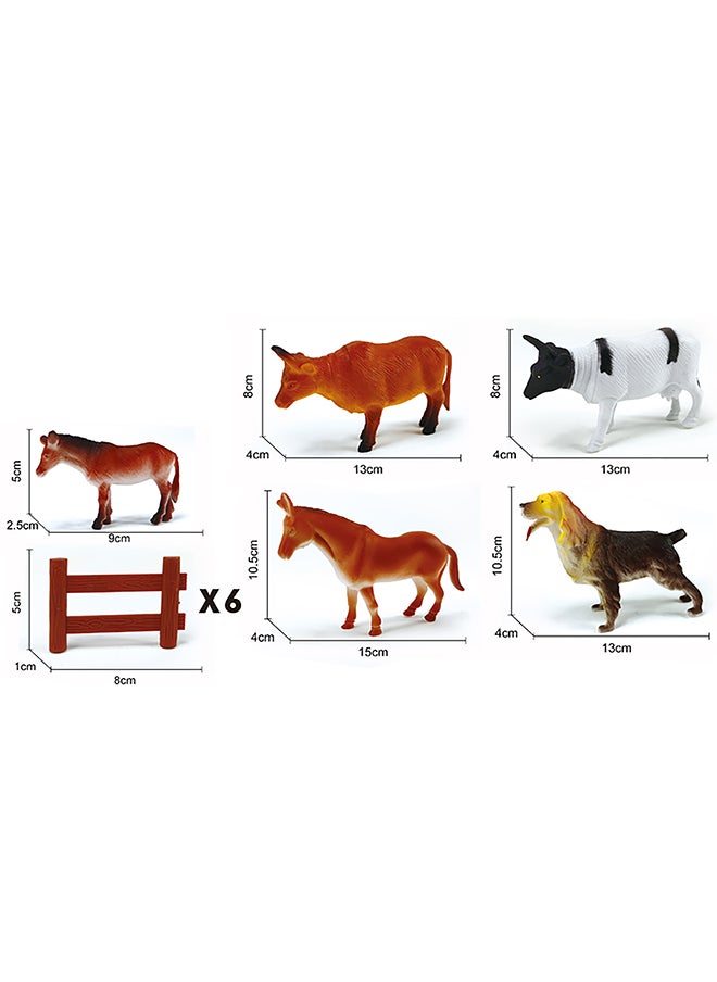 Galaxy Farmyard Friends Animal Set - 20 Pieces | Farm Animal Figurines with Playmat & Accessories | Educational Toy Set for Kids