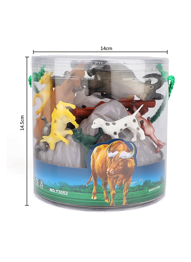 Galaxy Barnyard Adventure Farm Animal Set - 16 Pieces | Farm Animal Figurines with Fence & Mountain | Engaging Educational Play for Kids