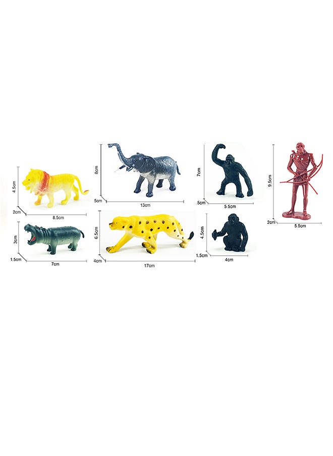 Galaxy Wildlife Safari Adventure Set - 17 Pieces | Animal Figurines with Accessories for Imaginative Play | Educational Safari Toy Set