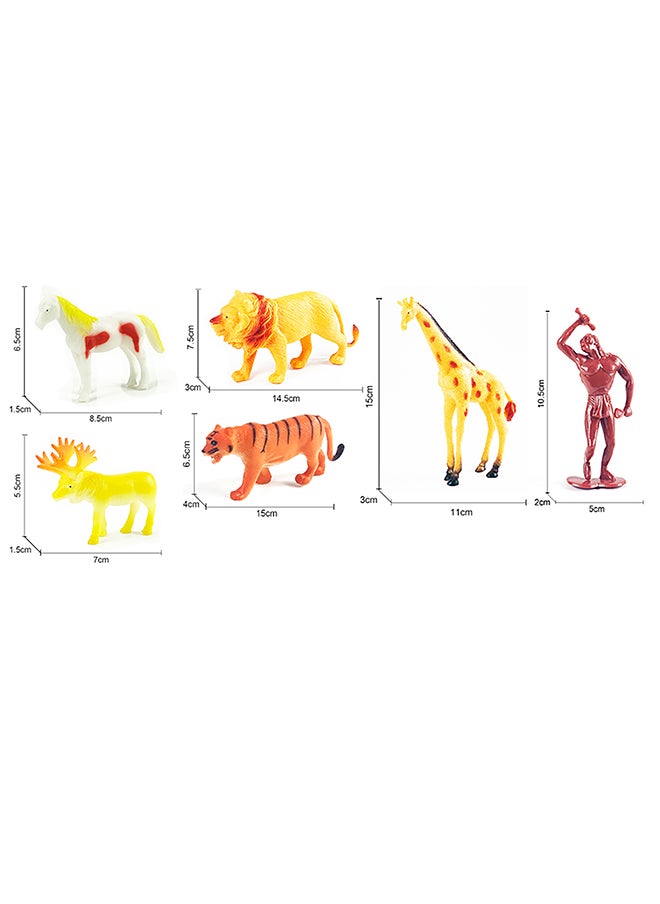 Galaxy Wildlife Safari Adventure Set - 17 Pieces | Animal Figurines with Accessories for Imaginative Play | Educational Safari Toy Set