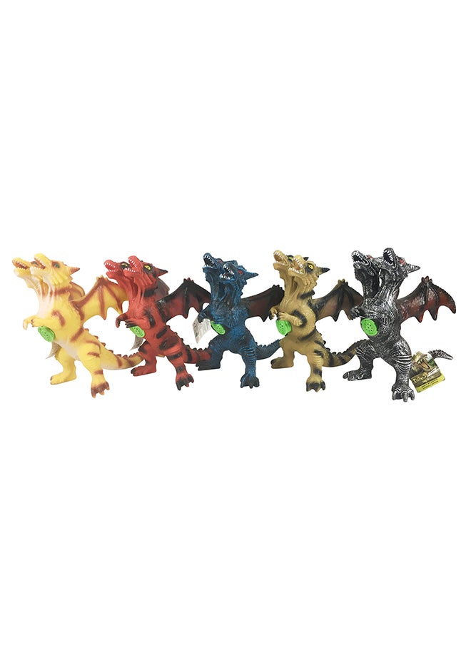 Galaxy Large Dinosaur Toy (Assorted) - 25-30 cm - T. rex Figures with Wings in Red, Yellow, Blue & Black - Durable Soft Plastic, Educational Play for Kids