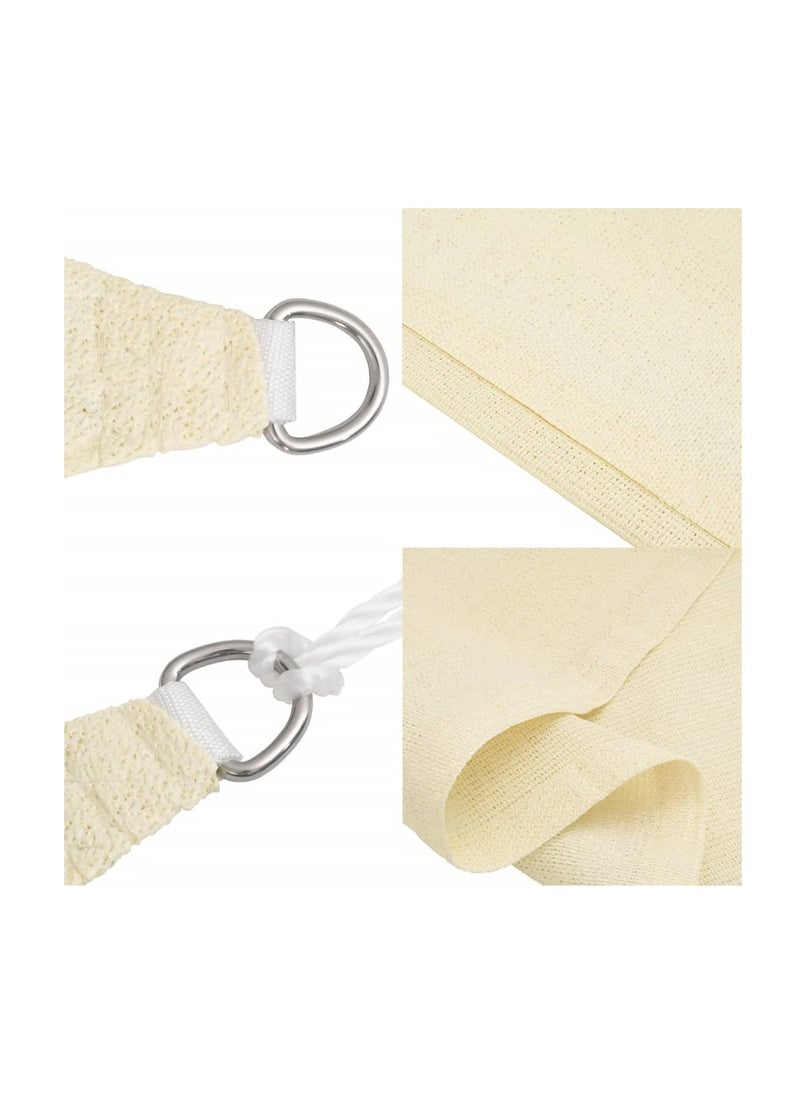 Modern Sun Shade Sail 160 gm Cream 2 x 5 m HDPE