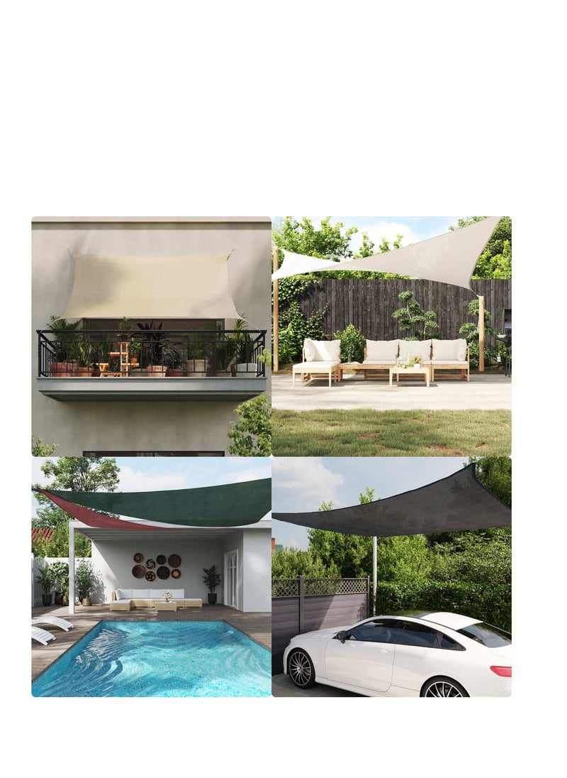 Modern Sun Shade Sail 160 gm Cream 2 x 5 m HDPE