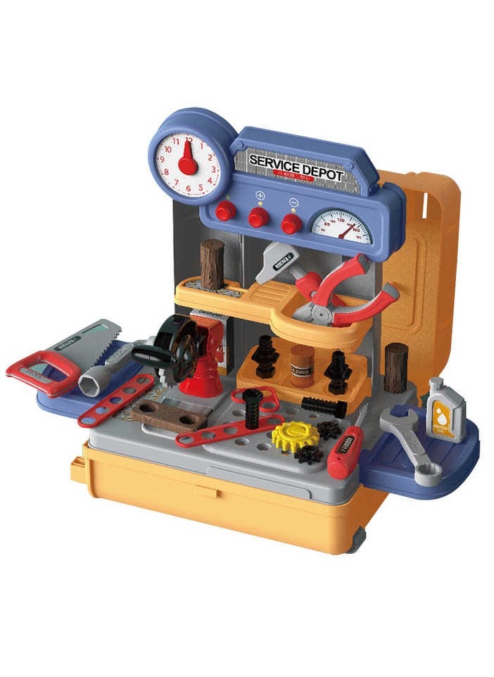 4 in 1 kid toy tool trolley case table pretend toys house play children plastic interesting tool box toy set for kids
