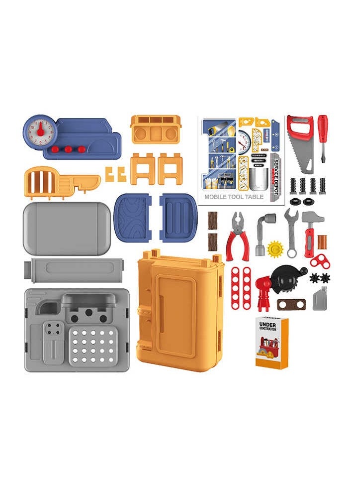 4 in 1 kid toy tool trolley case table pretend toys house play children plastic interesting tool box toy set for kids