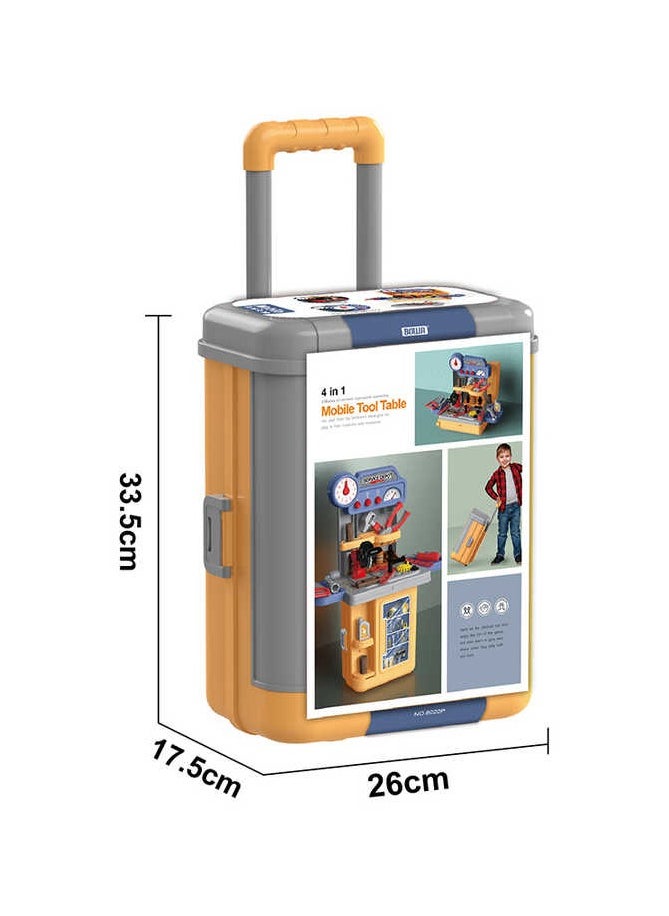 4 in 1 kid toy tool trolley case table pretend toys house play children plastic interesting tool box toy set for kids