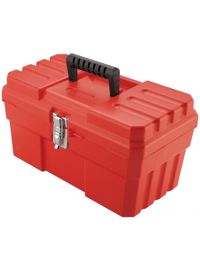 Akro-Mils 09514 ProBox 14-Inch Plastic Toolbox for Tools, Hobby or Craft Storage Toolbox with Removable Tray, 14-Inch x 8-Inch x 8-Inch, Red