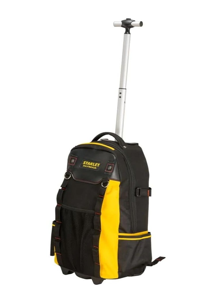 Fatmax 1-79-215 Backpack with Wheels & Telescopic Handle | Tool Backpack with Removable Pockets