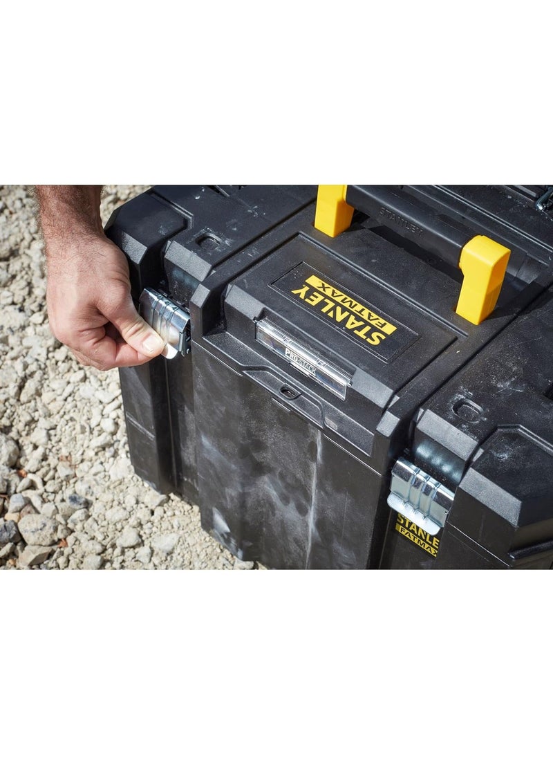 FatMax Mobile Tool Box Tstak FMST1-75753 | Telescopic Handle, Metal Closures, Stackable Storage Box