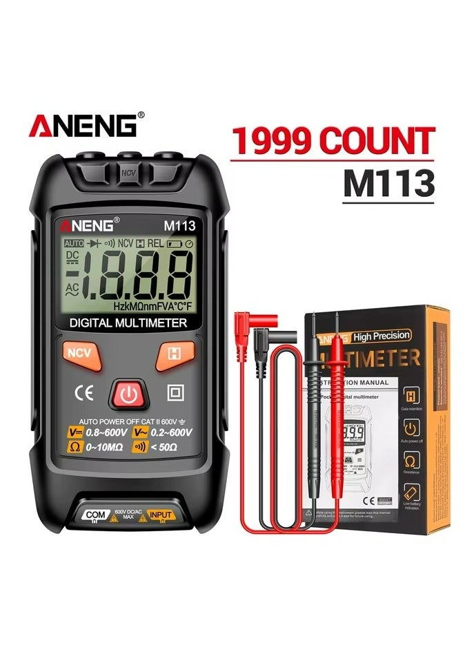 ANENG M113 Mini Smart Digital Multimeter 1999 Counts AC/DC Voltage Meter Ohm NCV Measuring Instruments Electricity Tools