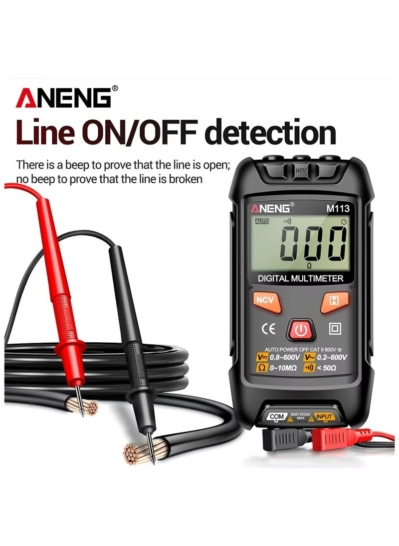 ANENG M113 Mini Smart Digital Multimeter 1999 Counts AC/DC Voltage Meter Ohm NCV Measuring Instruments Electricity Tools